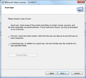 instaling Microsoft Safety Scanner 1.391.3144